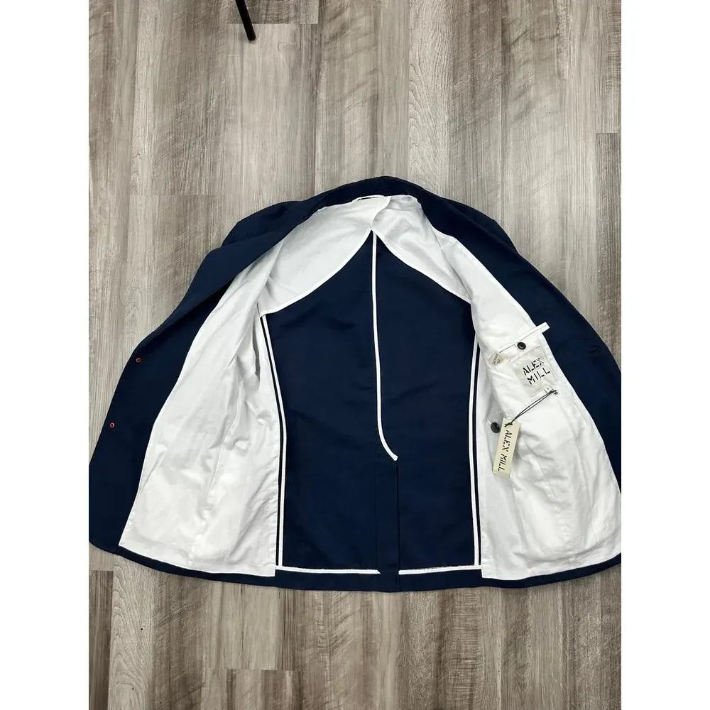 Alex Mill Cotton Linen Cooper Blazer Navy NWT — Size Medium
